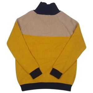Mustard Beige Navy Block Sweater {Strut & Bolt}